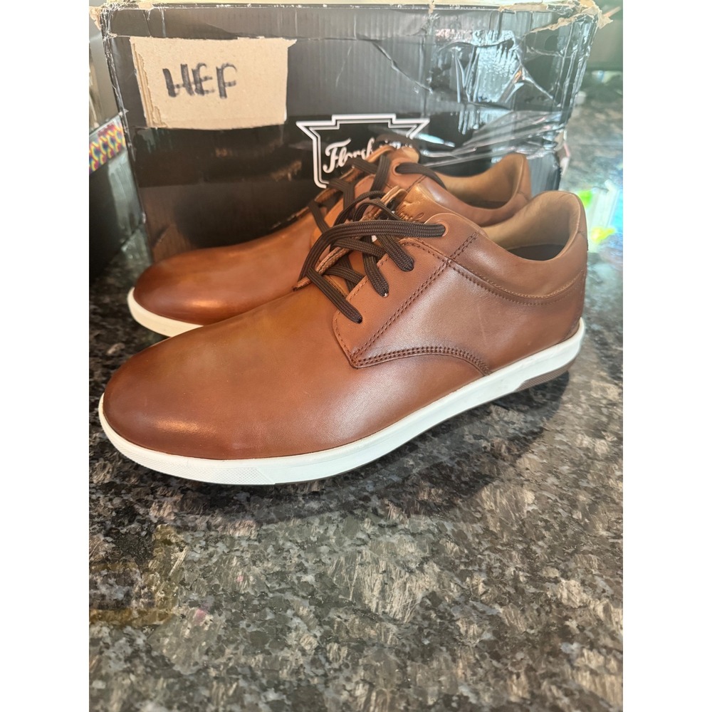 Florsheim Crossover Work FS2650 Mens Steel Toe Leather Shoes Brown 11D Oxford
